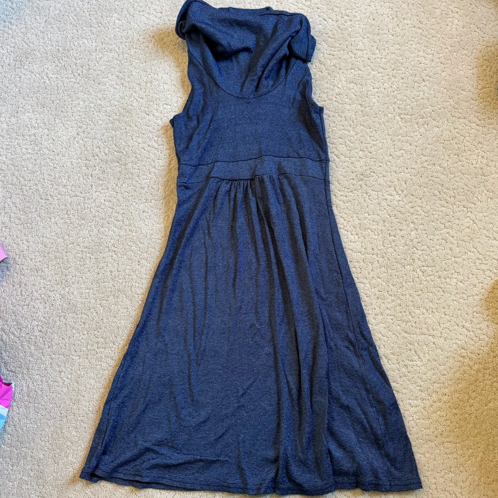 Michael Stars Sleeveless Cowl Dress One Size Style 0369 Blue USA Cotton Nylon
